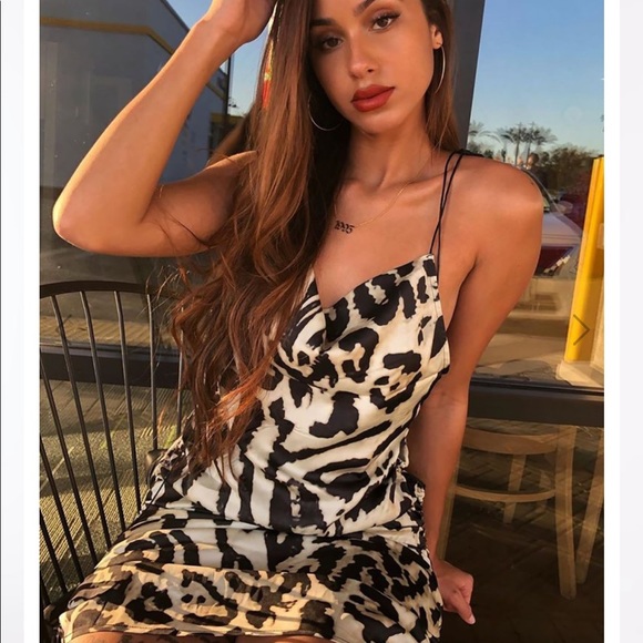 FASHIONNOVA Paw At My Strings Leopard Slip Dress - Picture 3 of 7